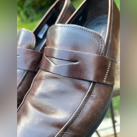 To Boot New York Adam Derrick Tesoro penny loafers in dark brown leather - Picture 4 of 8